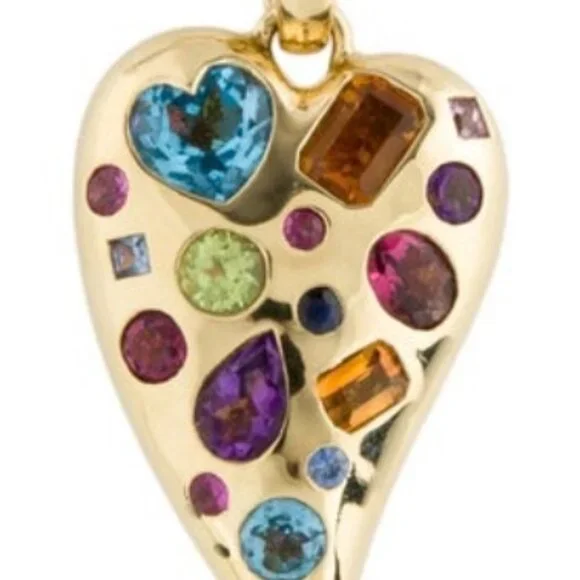 IPPOLITA 18K 750 YELLOW GOLD MULTISTONE VALENTINA PENDANT NECKLACE - Picture 4 of 8